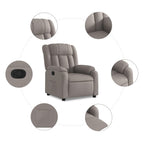 Fauteuil Verstelbaar Stof Taupe