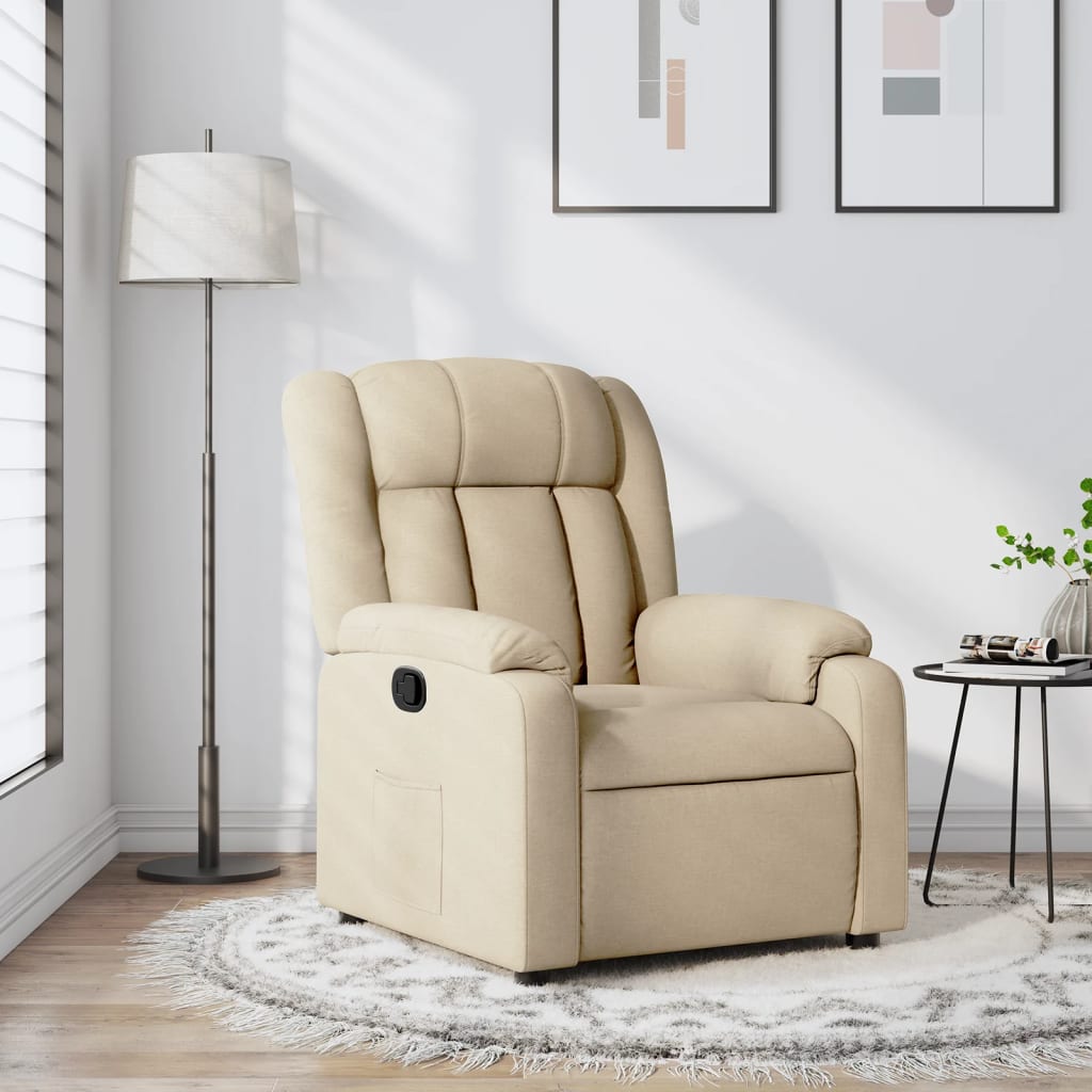 Fauteuil Verstelbaar Stof Kleurig Crème