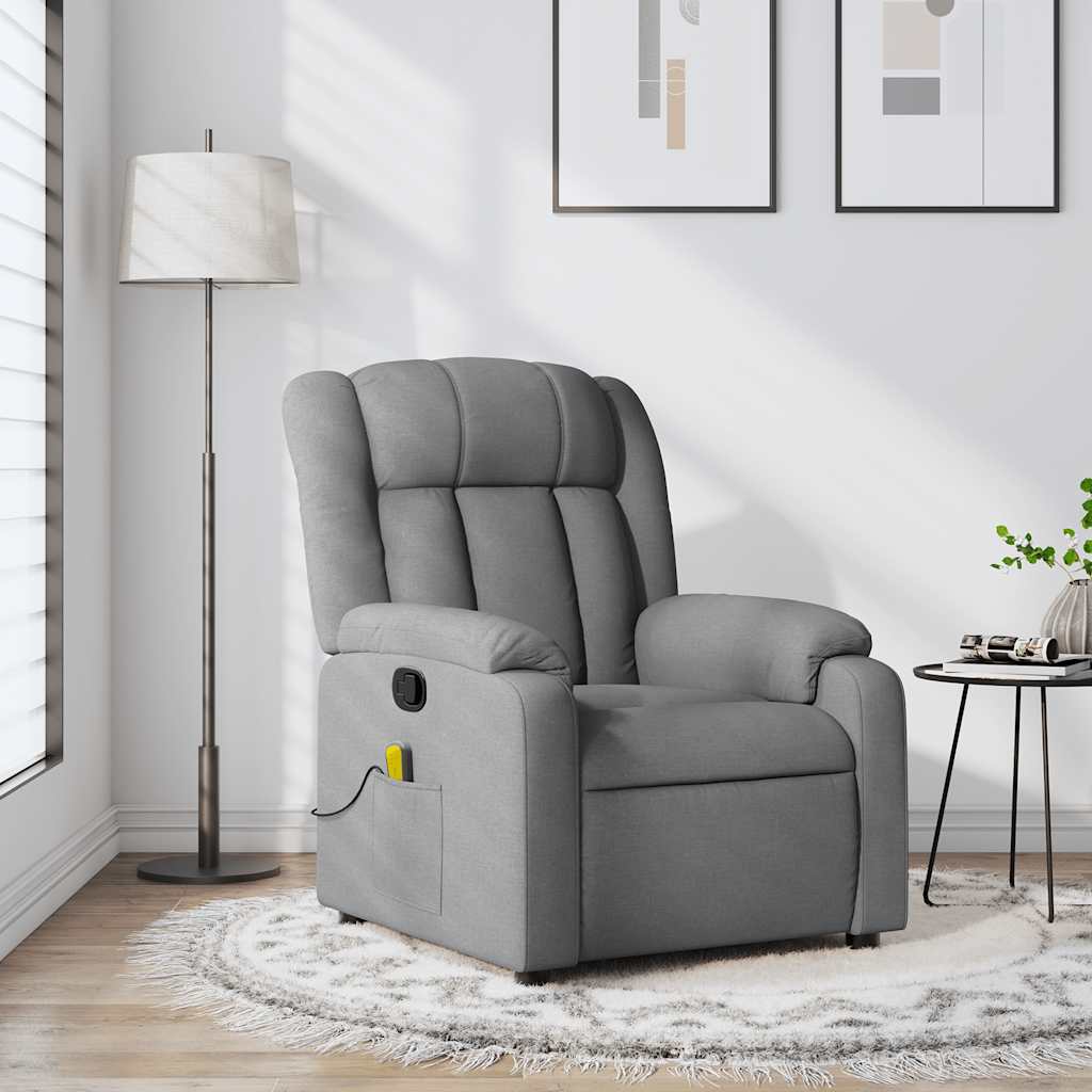 Fauteuil Verstelbaar Stof Lichtgrijs
