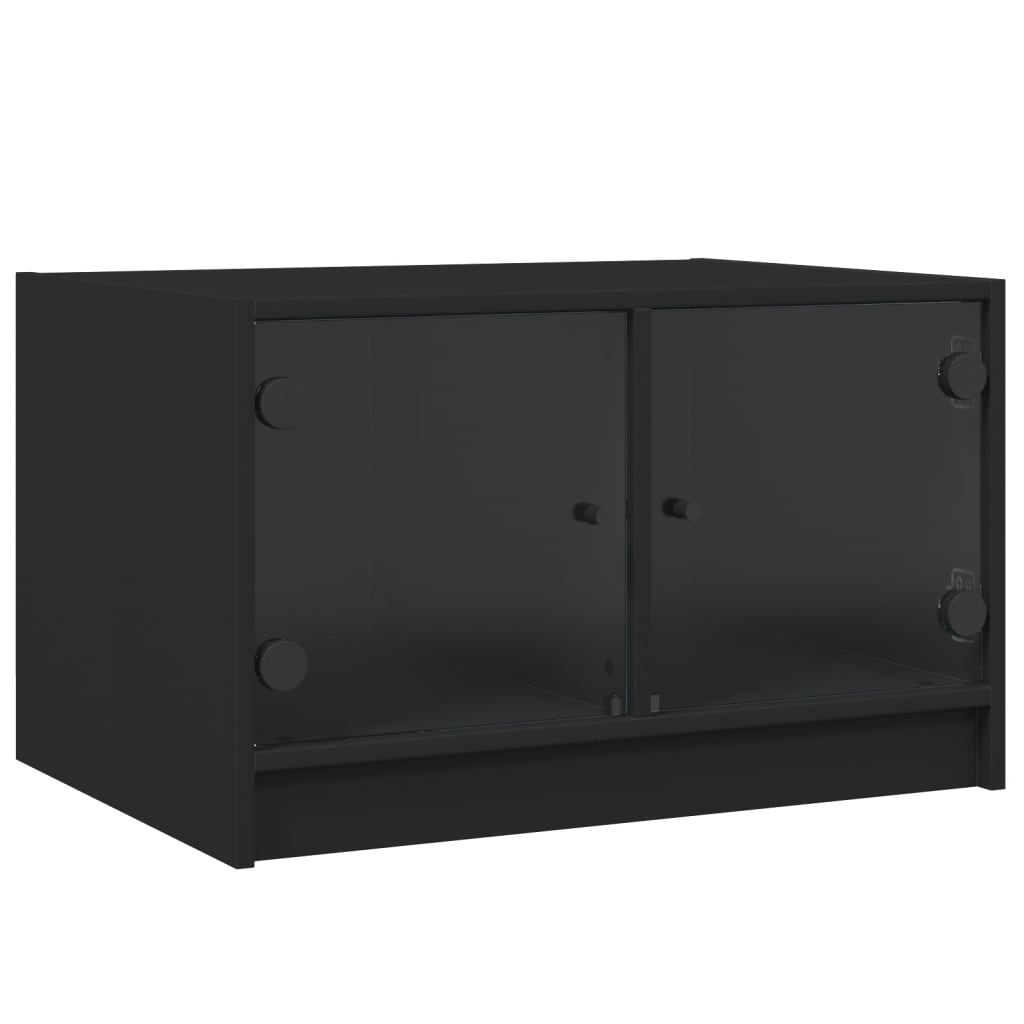 Salontafel Met Glazen Deuren 68X50X42 Cm