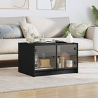 Salontafel Met Glazen Deuren 68X50X42 Cm