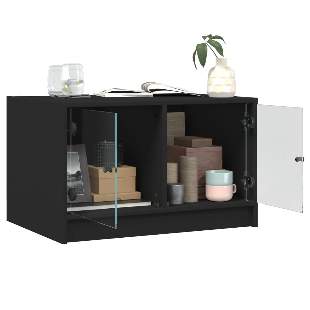 Salontafel Met Glazen Deuren 68X50X42 Cm