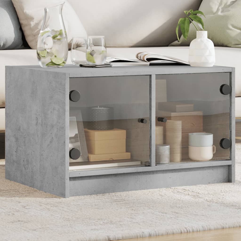 Salontafel Met Glazen Deuren 68X50X42 Cm