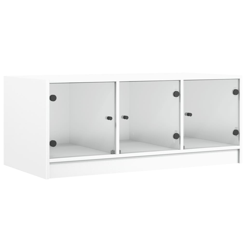 Salontafel Met Glazen Deuren 102X50X42 Cm