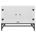 Salontafel Met Glazen Deuren 68,5X50X50 Cm
