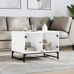 Salontafel Met Glazen Deuren 68,5X50X50 Cm