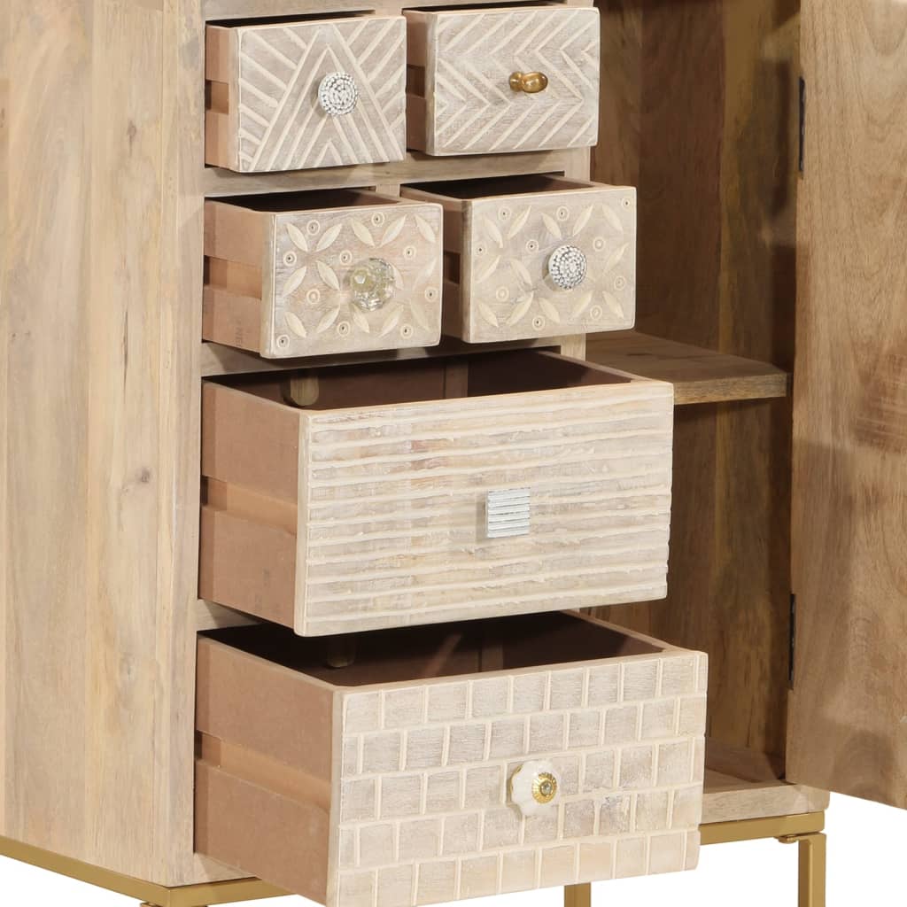 Dressoir Massief Mangohout En Ijzer