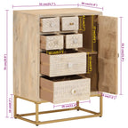 Dressoir Massief Mangohout En Ijzer