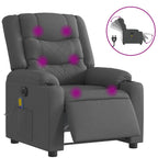 Massagestoel Stof Donkergrijs