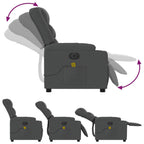 Massagestoel Stof Donkergrijs