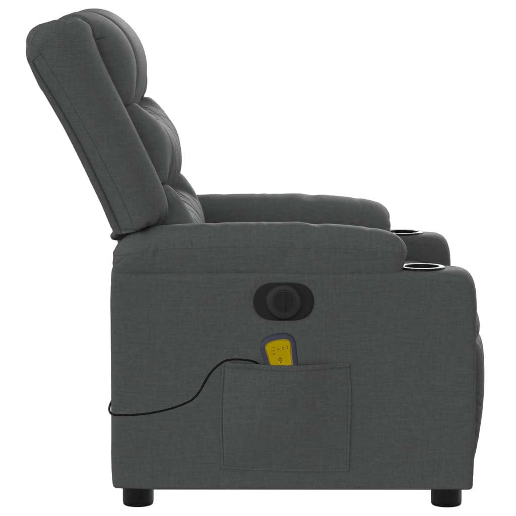Massagestoel Stof Donkergrijs