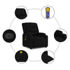 Massagestoel Stof Zwart