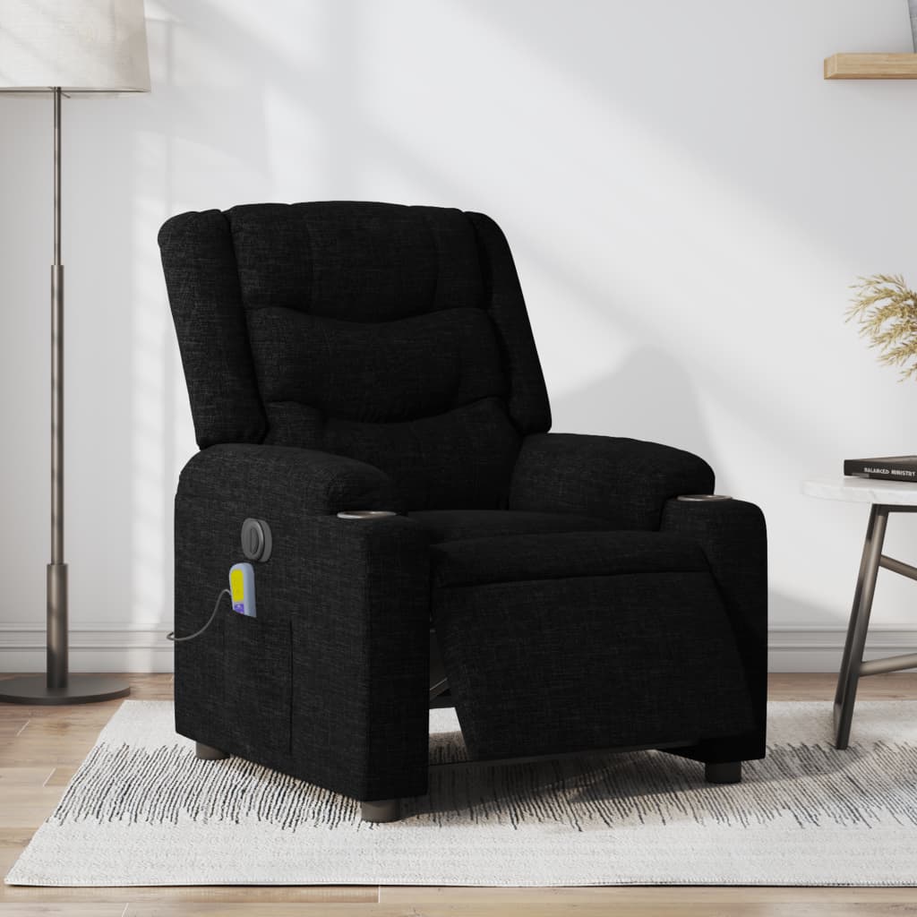 Massagestoel Stof Zwart