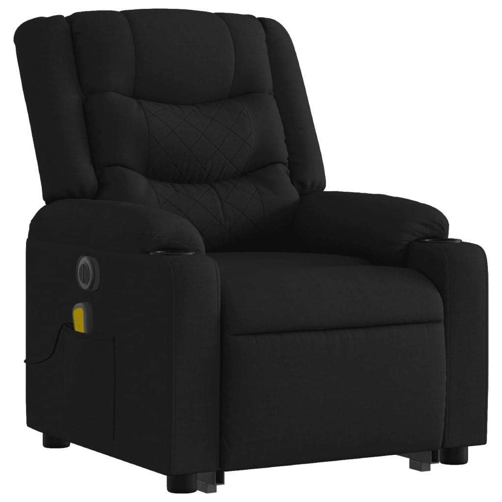 Sta-Op-Massagestoel Stof Zwart