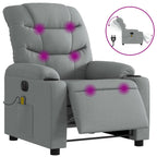 Massagestoel Stof Lichtgrijs
