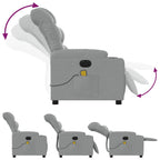 Massagestoel Stof Lichtgrijs