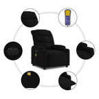 Massagestoel Stof Zwart