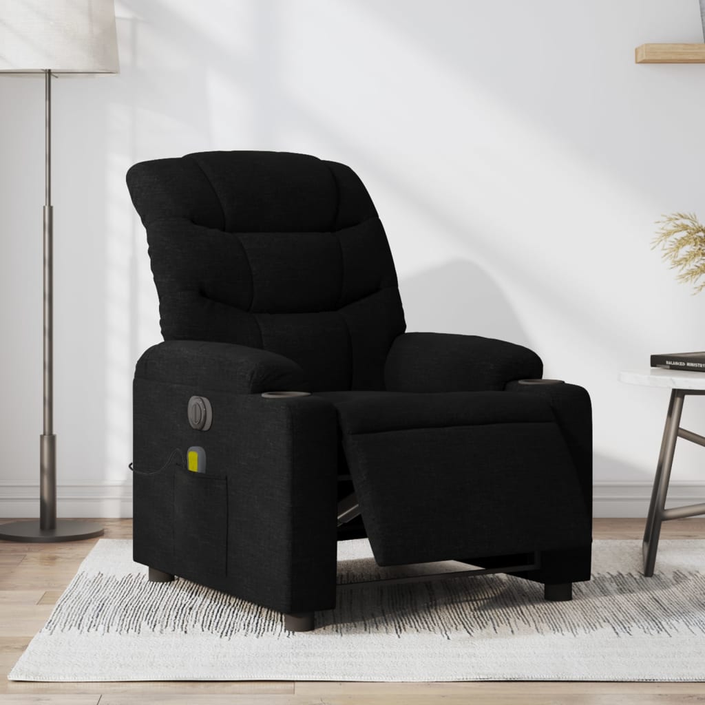 Massagestoel Stof Zwart