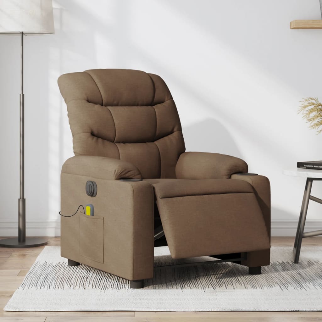 Massagestoel Stof Bruin