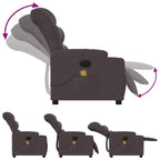 Massagestoel Stof Donkerbruin