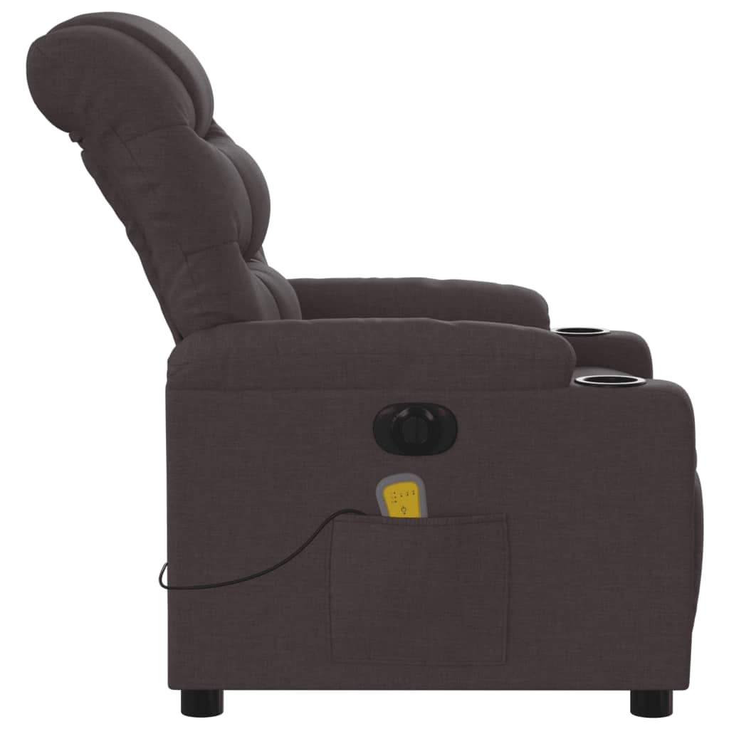 Massagestoel Stof Donkerbruin