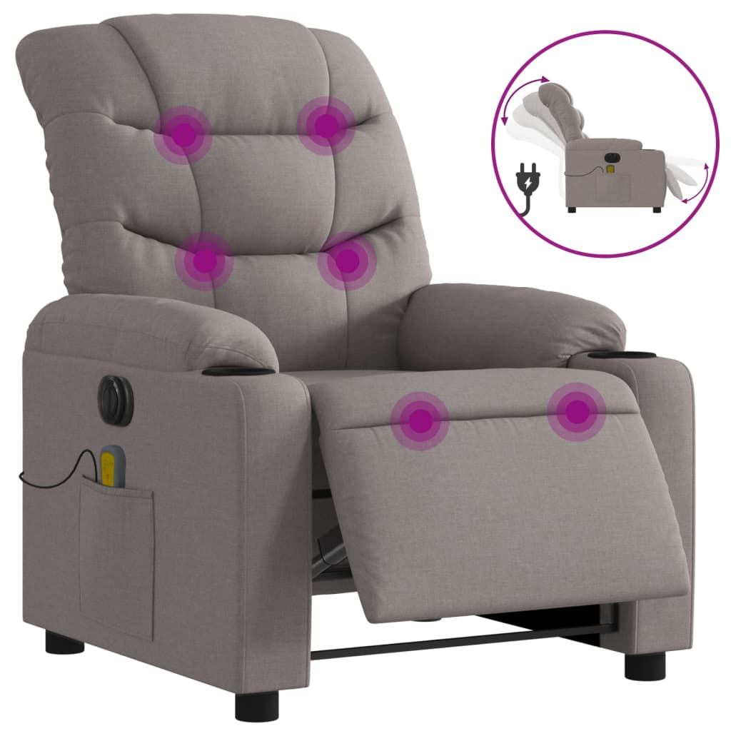 Massagestoel Stof Taupe