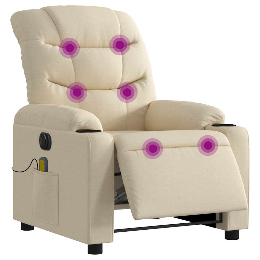 Massagestoel Stof Kleurig Crème
