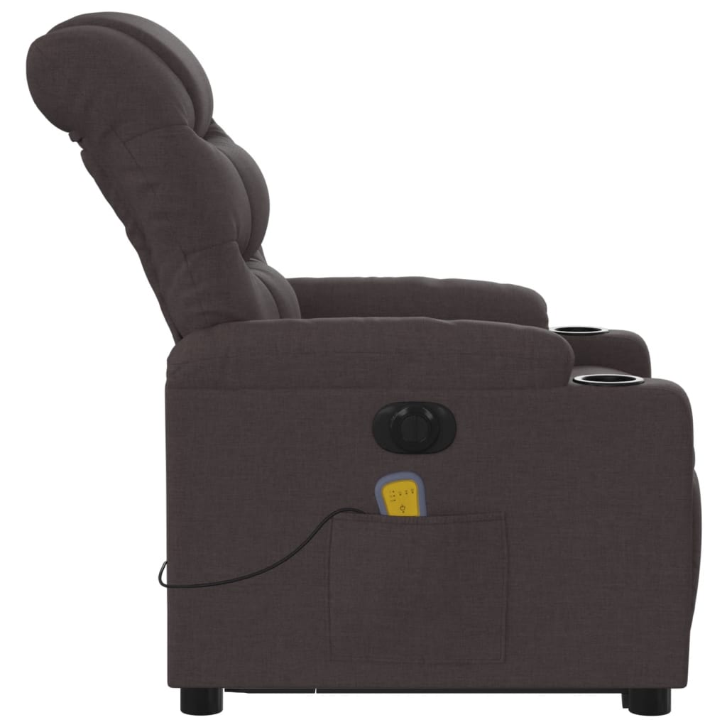 Sta-Op-Massagestoel Stof Donkerbruin