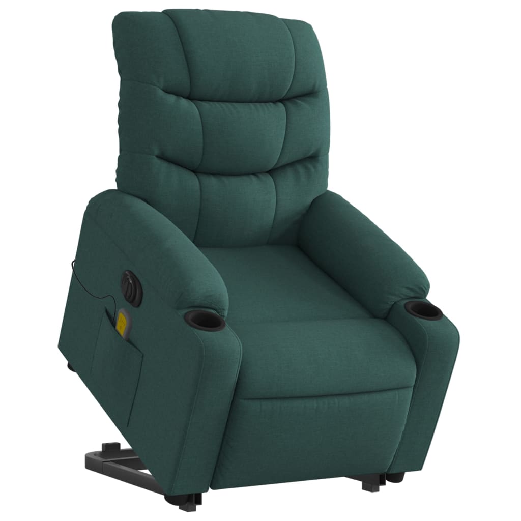 Sta-Op-Massagestoel Stof Donkergroen