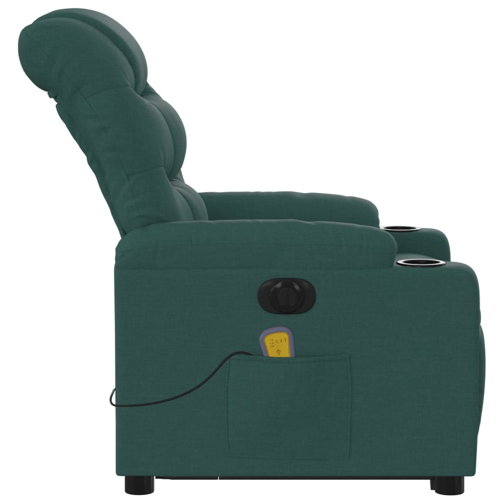 Sta-Op-Massagestoel Stof Donkergroen