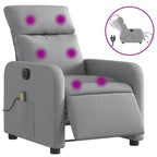 Massagestoel Stof Lichtgrijs