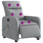 Massagestoel Stof Lichtgrijs
