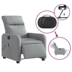 Massagestoel Stof Lichtgrijs