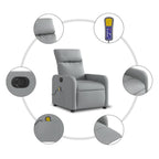 Massagestoel Stof Lichtgrijs