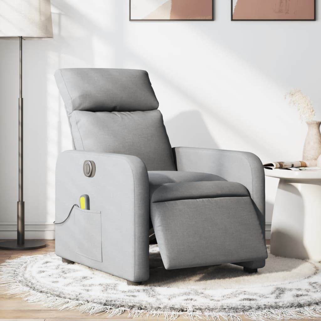 Massagestoel Stof Lichtgrijs