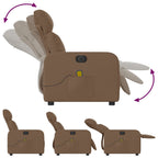Massagestoel Stof Bruin