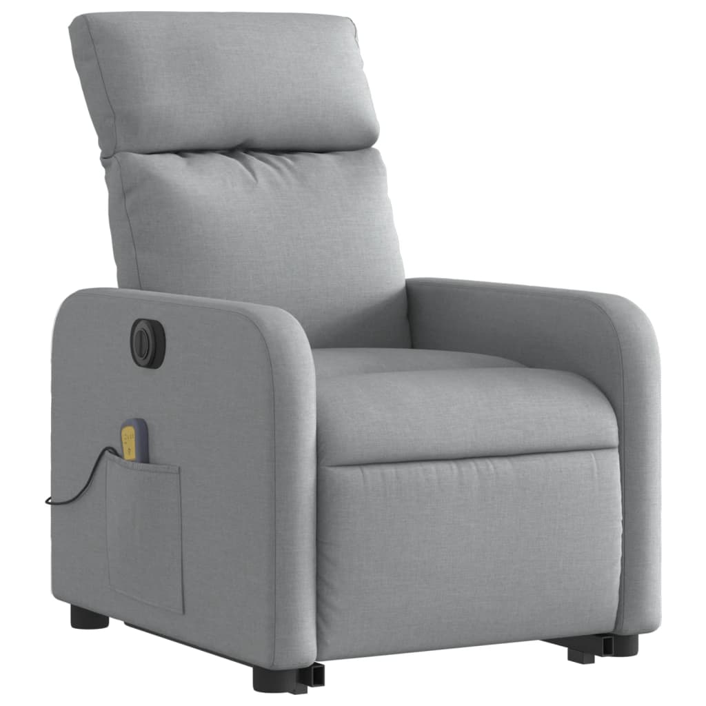 Sta-Op-Massagestoel Stof Lichtgrijs