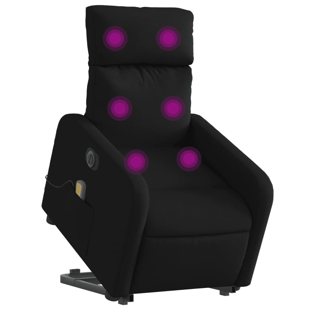 Sta-Op-Massagestoel Stof Zwart