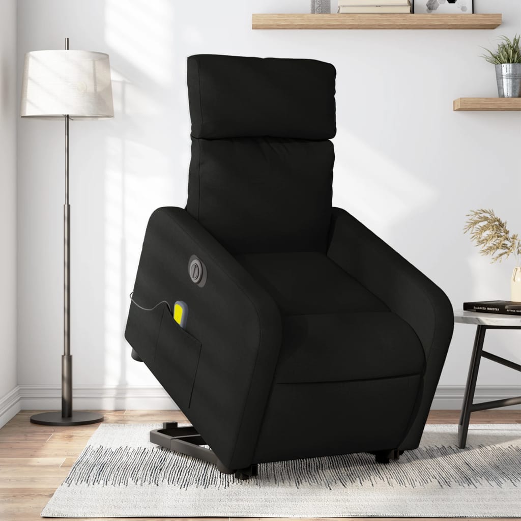 Sta-Op-Massagestoel Stof Zwart