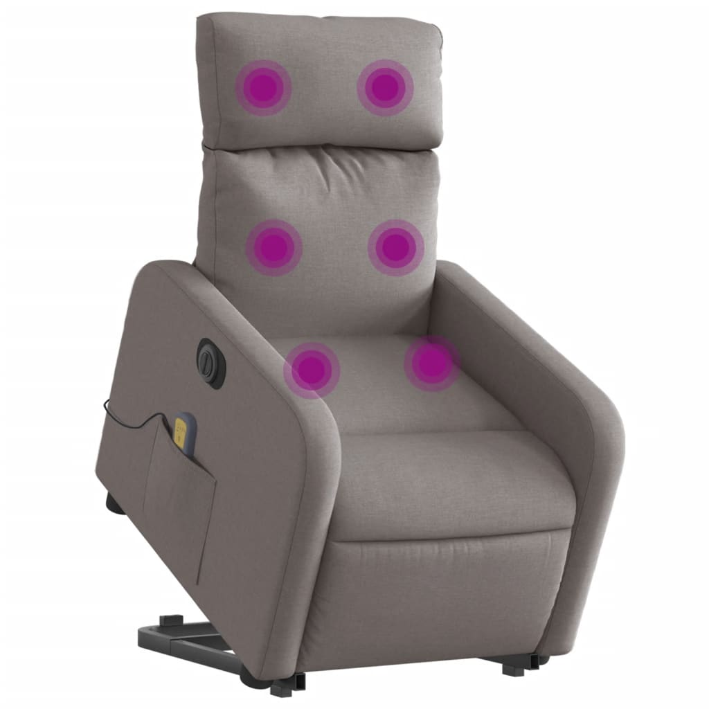 Sta-Op-Massagestoel Stof Taupe