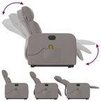 Sta-Op-Massagestoel Stof Taupe