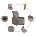 Sta-Op-Massagestoel Stof Taupe