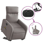 Sta-Op-Massagestoel Stof Taupe