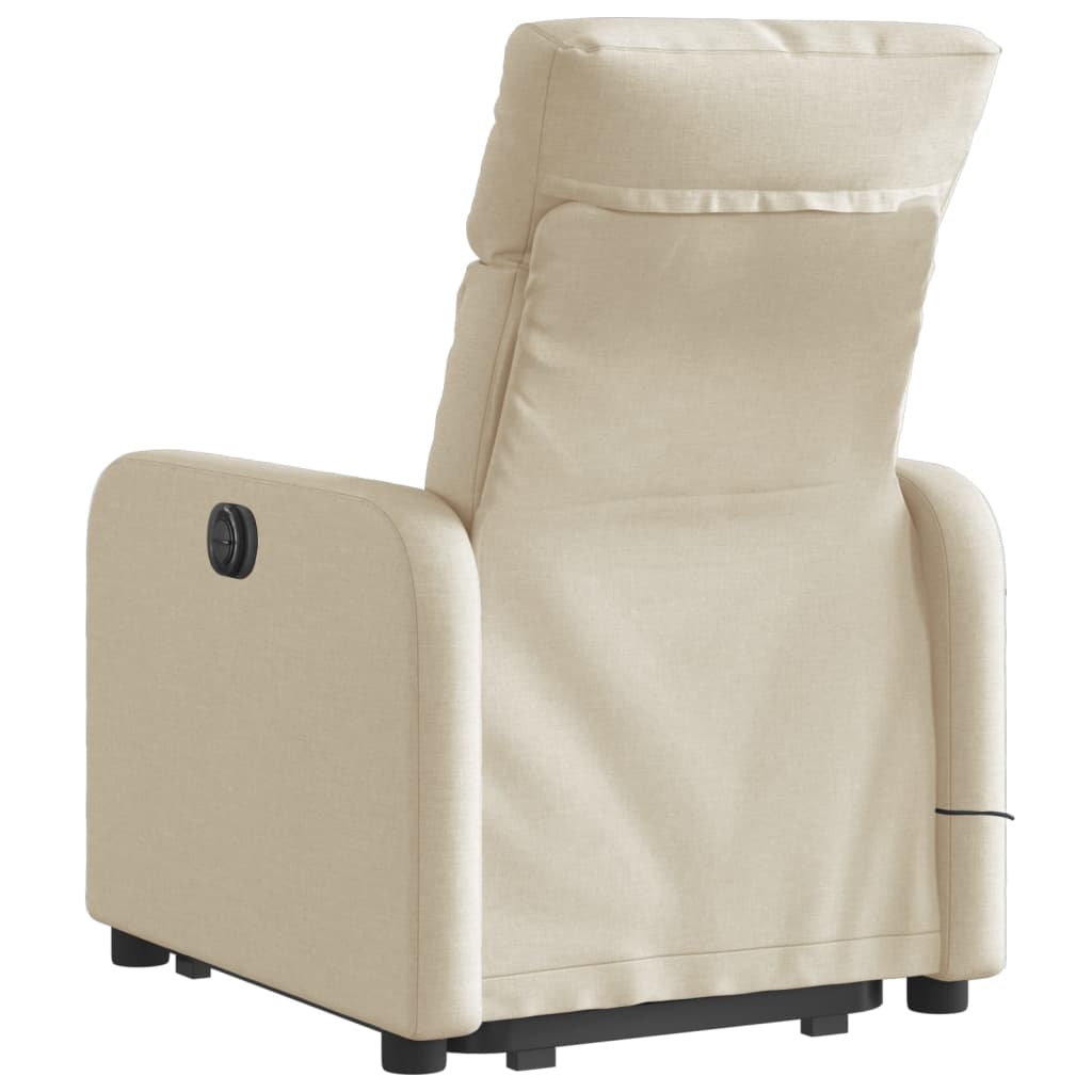 Sta-Op-Massagestoel Stof Kleurig Crème