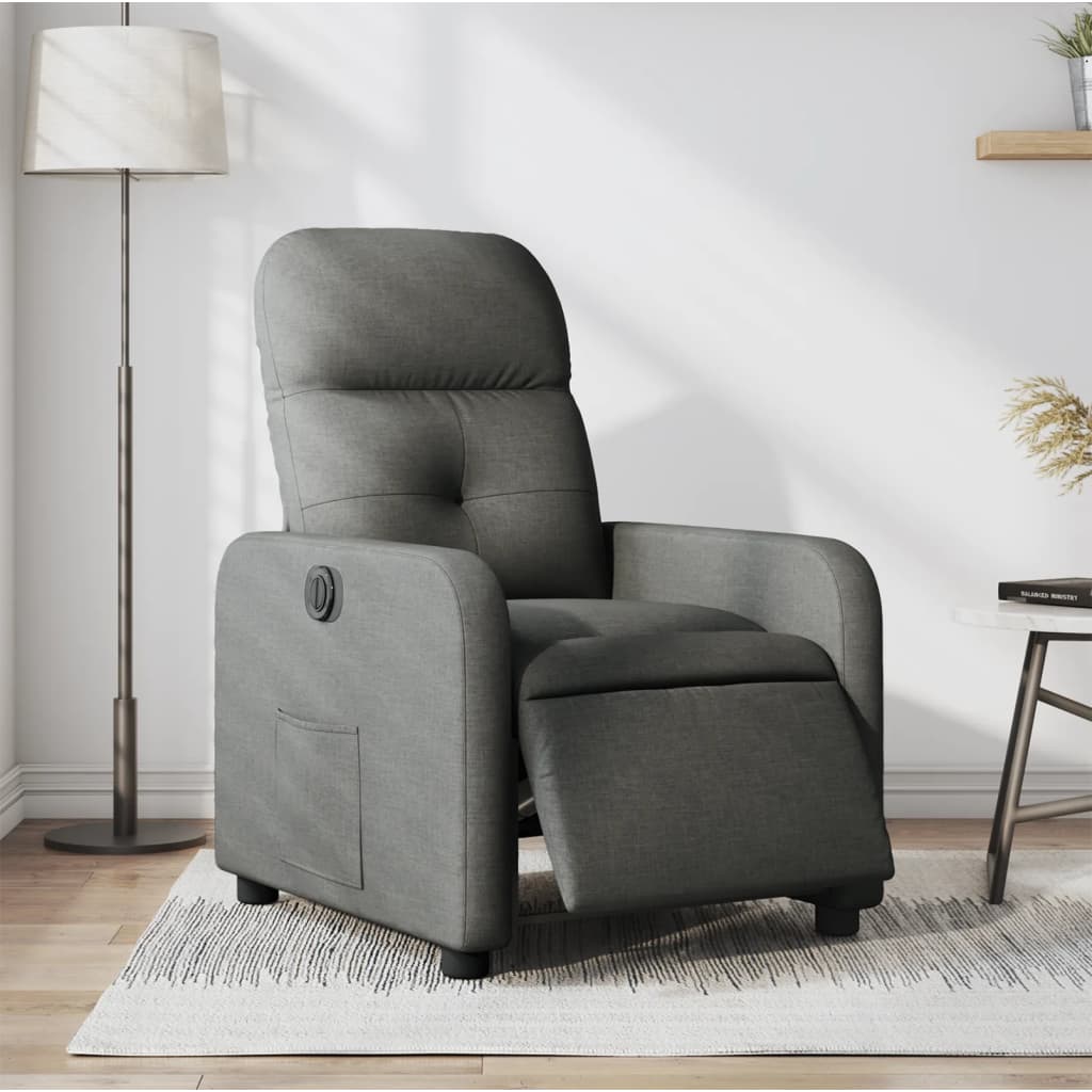 Massagestoel Stof Donkergrijs