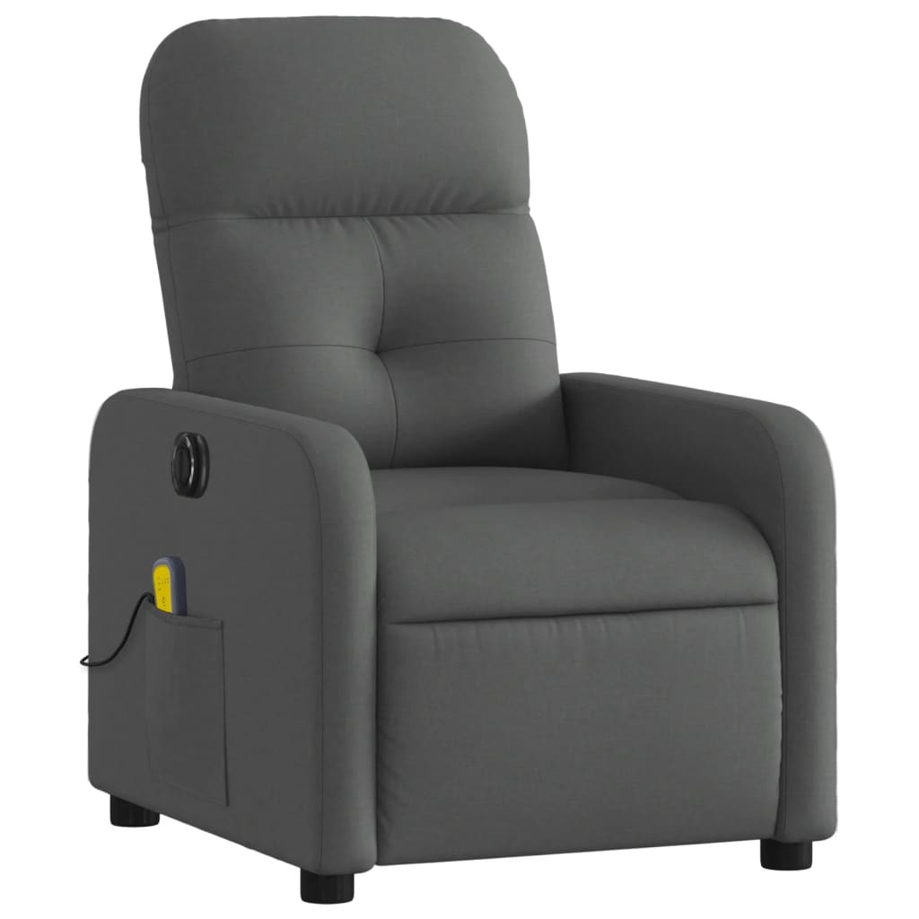 Massagestoel Stof Donkergrijs