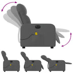 Massagestoel Stof Donkergrijs