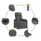 Massagestoel Stof Donkergrijs