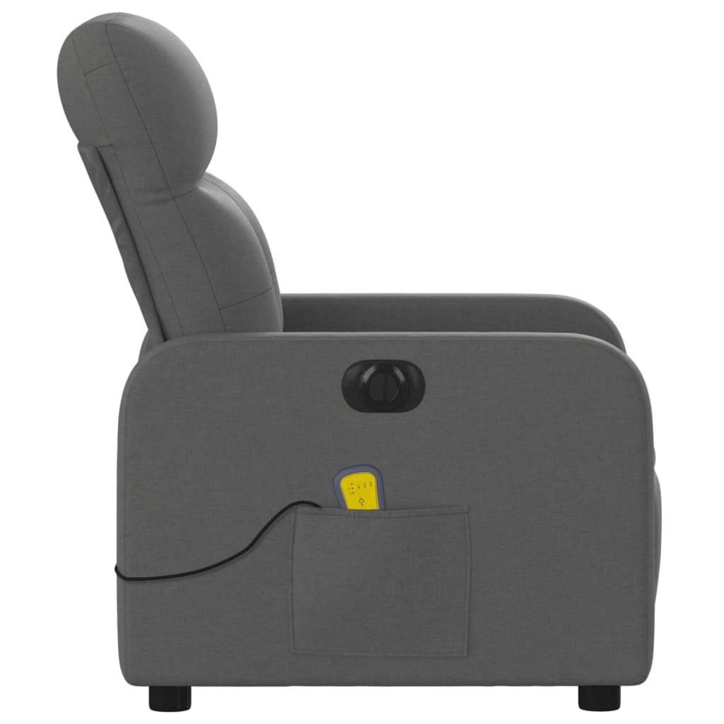 Massagestoel Stof Donkergrijs