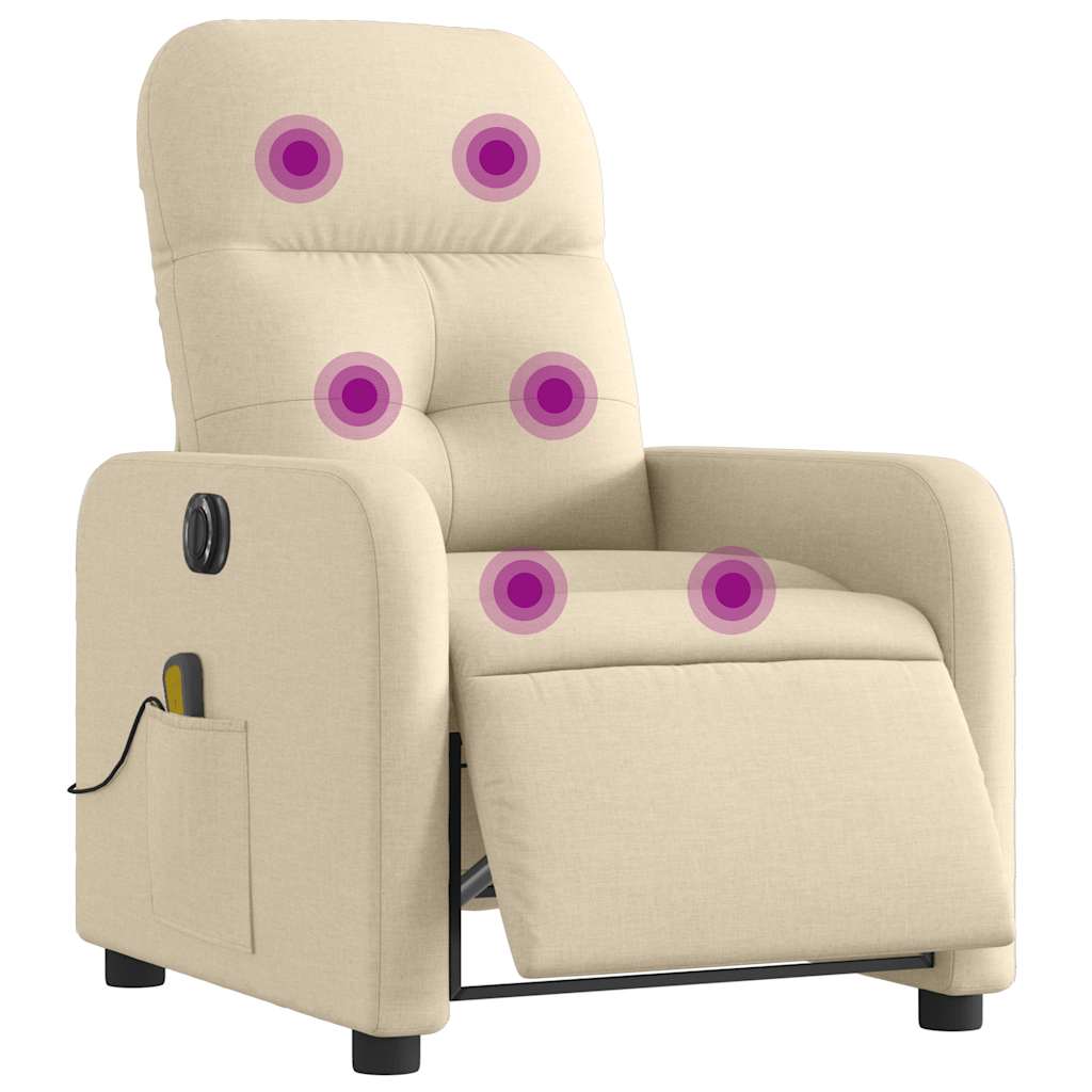 Massagestoel Stof Kleurig Crème